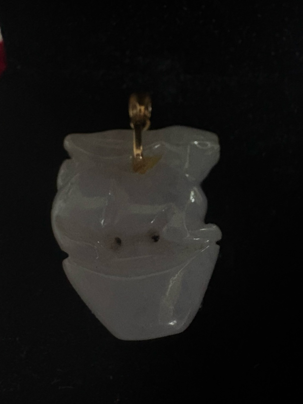 White Jade Cat Pendant Necklace Charm - Picture 3 of 5